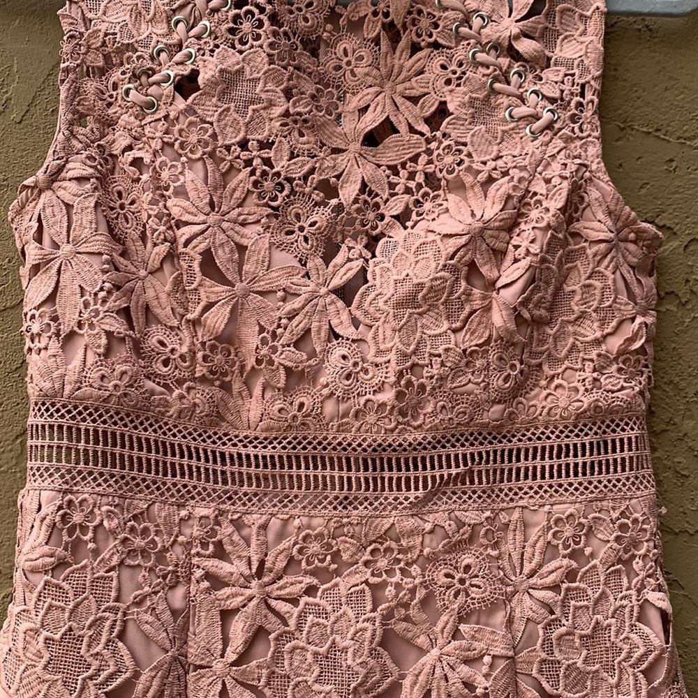 🎉HOST PICK🎉 Bardot Paris Lace Dress (Bloom Pink) - Sz 4 - Picture 6 of 7